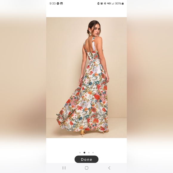 Floral Halter Maxi Dress - Lulus size XXL - Picture 5 of 7